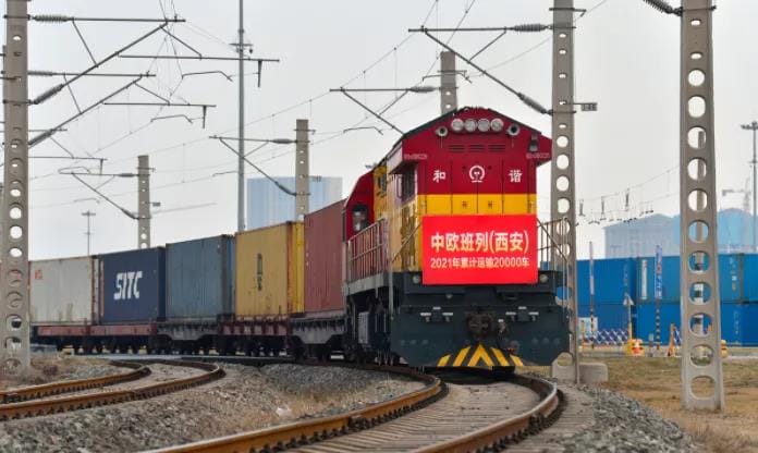 China-Europe freight train become cross-border transport stability pillar