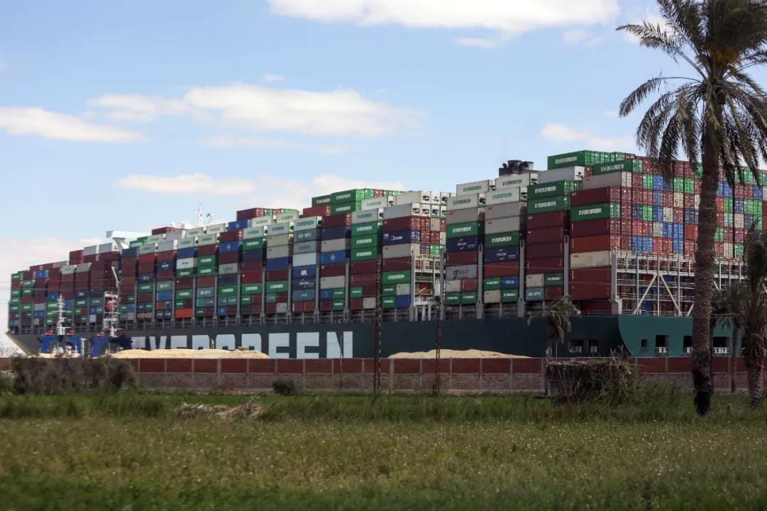 How is going on when the stranded cargo ship emerged successfully?