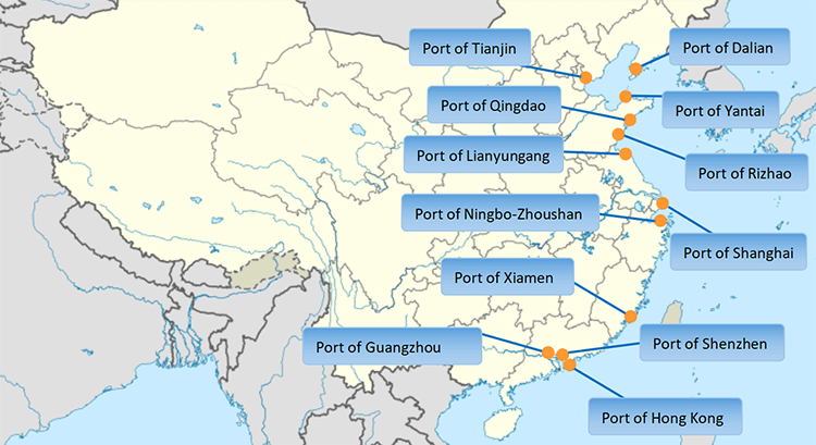 China Departure Port