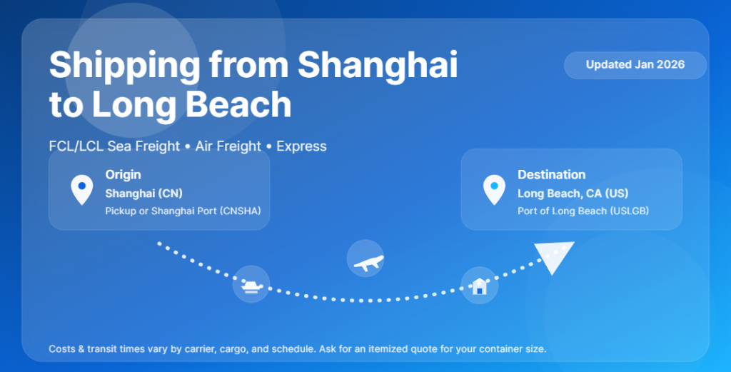 Shipping from Shanghai to Long Beach