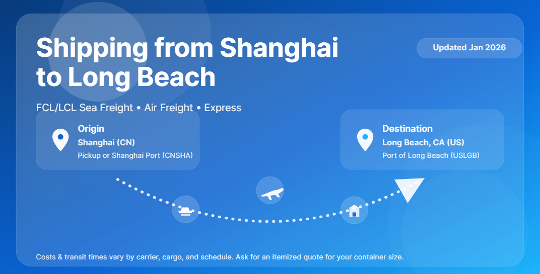 Shipping from Shanghai to Long Beach: Costs, Transit Time, Customs & Step-by-Step Guide