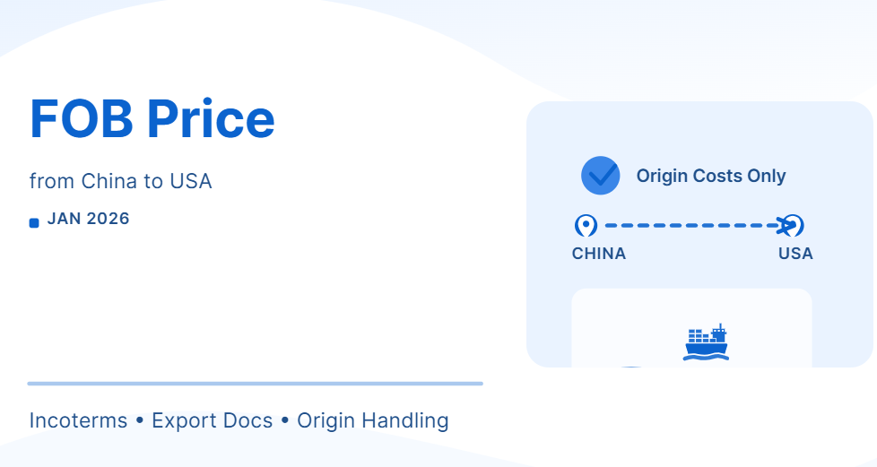 What is FOB price from China to USA?